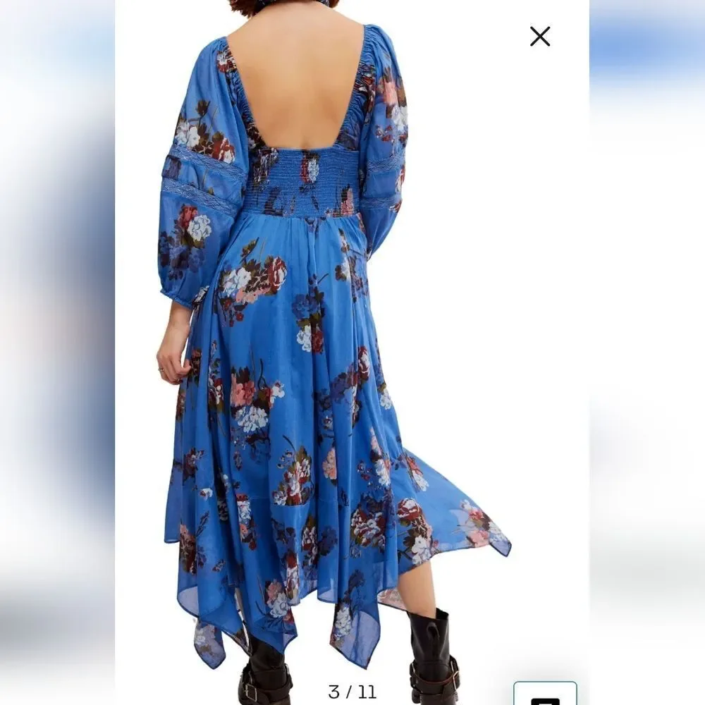 Free People L Morning Glory Boho floral dress - Picture 2 of 11